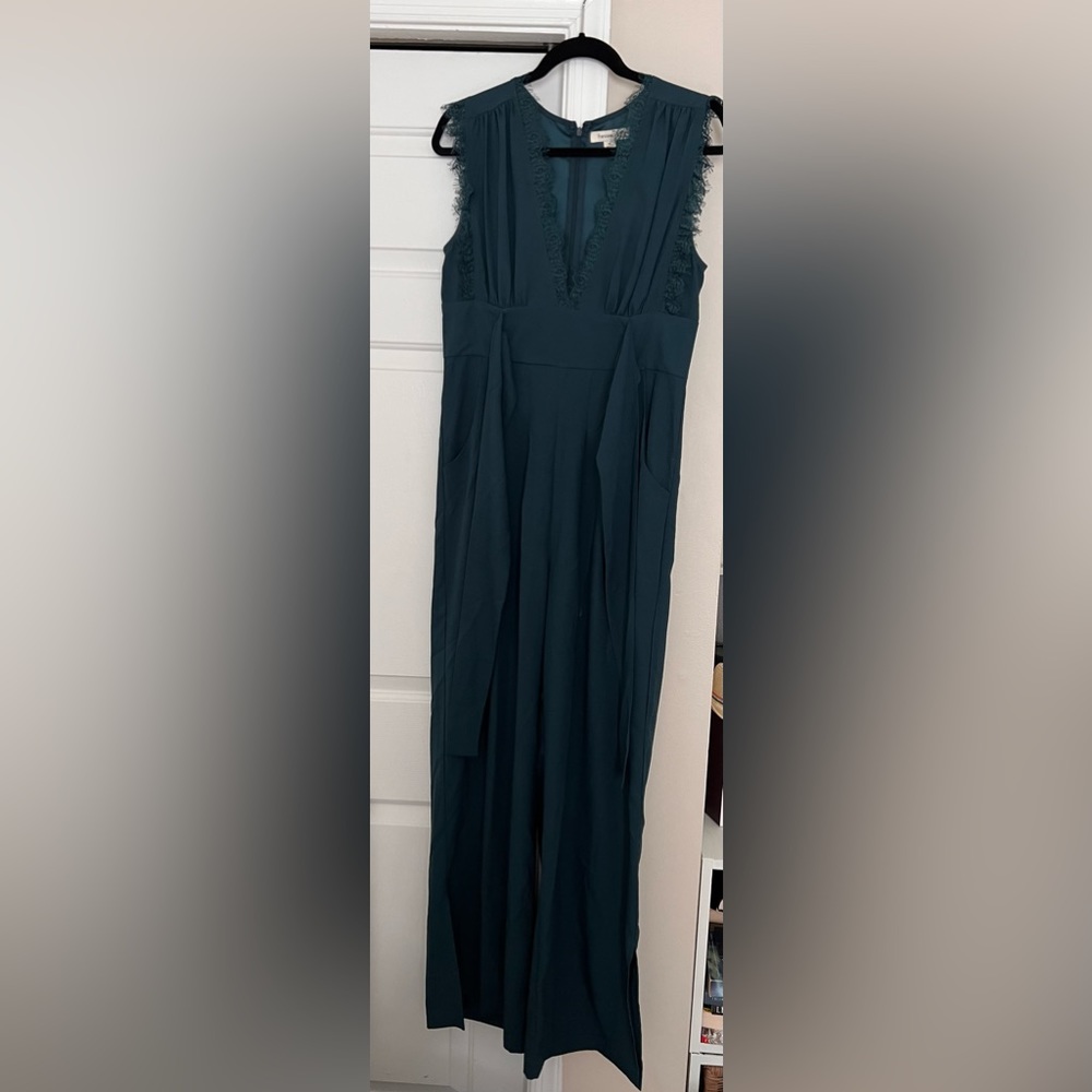 Beautiful Teal Jumpsuit with lace from Francesca’s